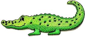 img 1 attached to 🐊 Alligator Crocodile Cartoon Patch: Perfect Logo Patch for Backpacks, T-Shirts, Jeans, Hats, and More! Great Birthday Gift