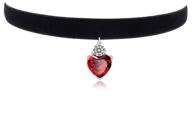 womens velvet choker necklace pendant logo