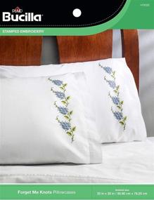 img 2 attached to Bucilla Forget-Me-Knot Stamped Embroidery Pillowcase Kit