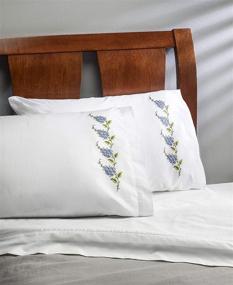 img 1 attached to Bucilla Forget-Me-Knot Stamped Embroidery Pillowcase Kit