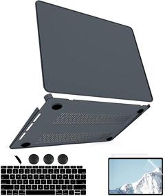 img 4 attached to 📦 B BELK MacBook Air 13 Inch Case 2020 2019 2018 A2337 M1 A2179 A1932, Black Smooth Hard Shell Laptop Case for MacBook Air with Touch ID + Screen Protector + 2 Keyboard Covers