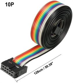 img 3 attached to Uxcell Rainbow Ribbon Cable 2 54Mm