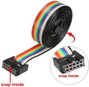 img 2 attached to Uxcell Rainbow Ribbon Cable 2 54Mm