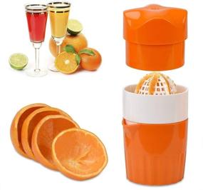 img 3 attached to 🍋 Premium Manual Hand Citrus Juicer - Effortlessly Squeeze Lemon, Orange, Lime, and Grapefruit - 16.9 oz/500 ml Capacity - Convenient Lid Rotation Press - Ultimate Juicer Mug