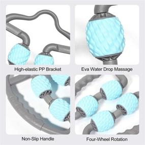 img 2 attached to 🔵 Blue Foam Roller Massager Tools: Relieve Muscle Soreness, Tightness and Cramps with Deep Tissue Massage for Legs, Neck, Arms, Elbows and Myofascial Trigger Points