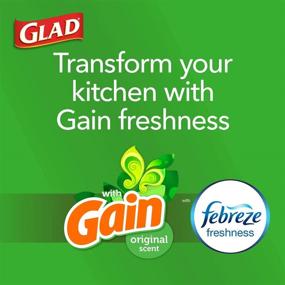 img 2 attached to 🗑️ Glad Trash & Food Storage OdorShield Small Trash Bags, Gain Original & Febreze, 4 Gallon, 26 Count - Pack of 6 (Package May Vary) (COMINHKG128835)