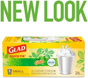 img 3 attached to 🗑️ Glad Trash & Food Storage OdorShield Small Trash Bags, Gain Original & Febreze, 4 Gallon, 26 Count - Pack of 6 (Package May Vary) (COMINHKG128835)