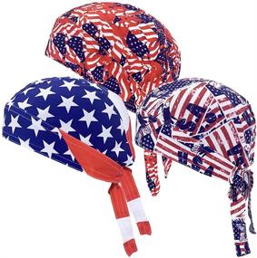 img 4 attached to Patriotic Headwraps American Motorcycle Sweathead Outdoor Recreation in Outdoor Clothing