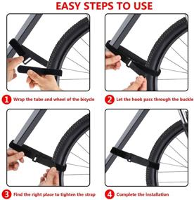 img 1 attached to 🚲 Adjustable Bike Wheel Stabilizer Straps - SANNIX Reusable Bike Wheel Strap with Durable Hook (Black and Orange)