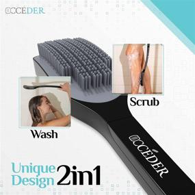 img 3 attached to Get a Spa-like Experience with 2-in-1 Massaging Shower Head and Handheld Silicone Scrub Brush for Complete Body Care