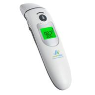 amplim white medical grade non-contact/touch forehead and ear thermometer - dual mode for home, baby, child, and adult temperature - touchless, baby mode button - ir infrared digital temp - fsa hsa eligible logo