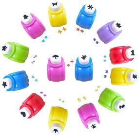 img 4 attached to 🎨 Set of 14 Mini Paper Punches for Scrapbooking, DIY Crafts, Cards - Variety of 14 Patterns Included