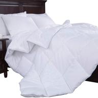 puredown all season white full/queen size alternative down comforter | 100% polyester duvet insert, 86x86 inches logo