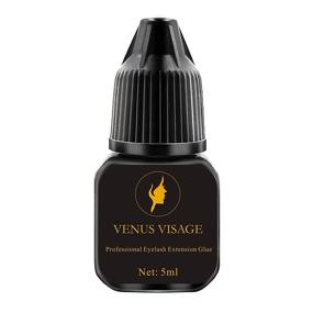 img 4 attached to Introducing VENUS VISAGE Extra Strong Eyelash Glue - 5ml Size, 1-2 Sec Dry Time, 6-7 Weeks Bonding | Latex Free & Extra Black Lash Adhesive for Professional Lash Extensions