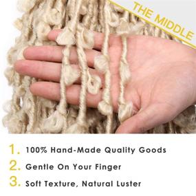 img 1 attached to 🦋 Effortlessly Chic: ZRQ Butterfly Locs Crochet Hair 6 Packs 18 Inch Blond Pre Looped Locs Crochet Hair Synthetic Crochet Braid Hair Natural Messy Low Temperature Fiber Hair Extensions (18 Inch,613)