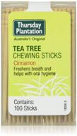 thursday plantation tea tree chewing sticks cinnamon: natural oral care - 100 sticks logo