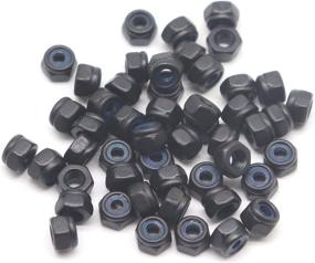 img 1 attached to 🔩 binifiMux 100Pcs Black Nylock Nuts M2 x 0.4mm - Hex Nylon Insert Self Lock Nuts, Carbon Steel 4.8 Grade, DIN985, Zinc Plated