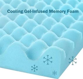 img 1 attached to 2-inch Twin Memory Foam Mattress Topper with Gel-Infused Cooling, Ventilated Sleep Surface - Soft Pressure Relief Pad with Egg Crate Foam and Bamboo Cover - Twin Size