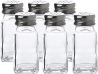 🧂 premium 6-piece glass salt and pepper shakers set - ideal for kitchen, restaurants, and catering logo