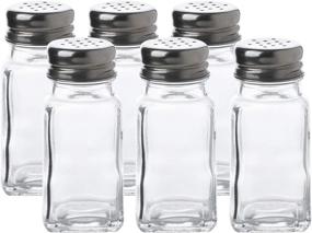 img 4 attached to 🧂 Premium 6-Piece Glass Salt and Pepper Shakers Set - Ideal for Kitchen, Restaurants, and Catering