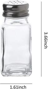 img 3 attached to 🧂 Premium 6-Piece Glass Salt and Pepper Shakers Set - Ideal for Kitchen, Restaurants, and Catering