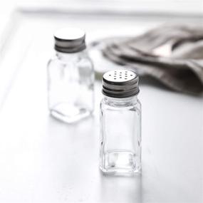 img 2 attached to 🧂 Premium 6-Piece Glass Salt and Pepper Shakers Set - Ideal for Kitchen, Restaurants, and Catering