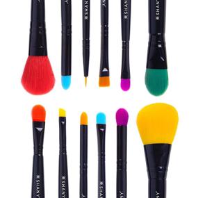 img 3 attached to 🧳 SHANY LUNA 6 Piece Synthetic Double Sided Travel Brush Set with Pouch