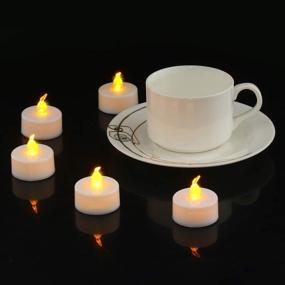 img 2 attached to Долговечные беспламенные светодиодные свечи для чая - набор из 24 штук для свадеб, праздников и домашнего украшения!