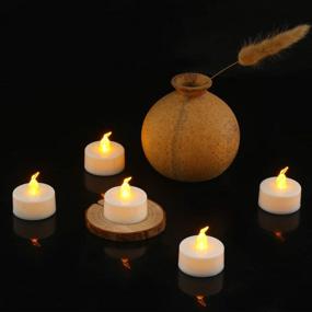 img 3 attached to Долговечные беспламенные светодиодные свечи для чая - набор из 24 штук для свадеб, праздников и домашнего украшения!