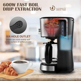 img 1 attached to BOSCARE CM9408T: Programmable 12-Cup Coffee Maker with ☕ Reusable Filter - Multiple Brew Strength, Keep Warm Function