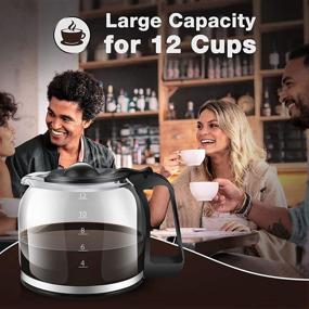 img 3 attached to BOSCARE CM9408T: Programmable 12-Cup Coffee Maker with ☕ Reusable Filter - Multiple Brew Strength, Keep Warm Function