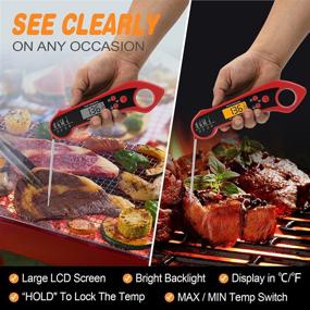 img 1 attached to Digital Thermometer Waterproof Backlight Temperature Kitchen & Dining