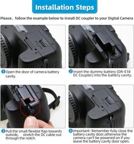img 1 attached to 🔌 Glorich ACK-E18 AC Комплект Адаптера Питания с Умной Микросхемой для Камер Canon EOS 200D, 750D, 760D, 800D, 77D, Rebel SL2, T6i, T6s, T7i, EOS Kiss X8, X8i, 8000D SLR