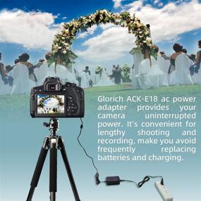 img 3 attached to 🔌 Glorich ACK-E18 AC Комплект Адаптера Питания с Умной Микросхемой для Камер Canon EOS 200D, 750D, 760D, 800D, 77D, Rebel SL2, T6i, T6s, T7i, EOS Kiss X8, X8i, 8000D SLR