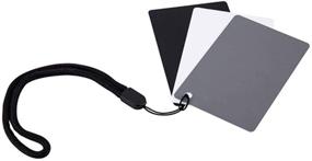img 3 attached to 📷 Enhance Your Digital Photography with Kaavie 3 in 1 Pocket-Sized Reference Color & White Balance Grey Card Set - Quick-Release Neck Strap Included!