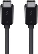 🔌 belkin thunderbolt 3 cable (100w) - usb-c to usb-c cable, 2.6ft/0.8m, black logo