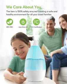 img 3 attached to MegaWise Cool Mist Humidifier for Bedroom, Baby Room, Office, and Plants, 0.5 Gallon Essential Oil Diffuser with Adjustable Mist Output, Ultra-Quiet Ultrasonic Humidifier, up to 10 Hours Runtime, Easy-to-Clean Design