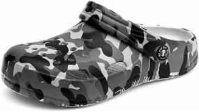 img 3 attached to 🏖️ Summer Camouflage Beach Slippers for Children - BIG WASP Kids Boys' Clogs & Mules, Ideal Garden Shoes