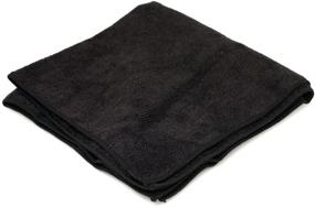 img 3 attached to Premium Black Microfiber Towels - Real Clean 16x16, 300GSM, Pack of 10