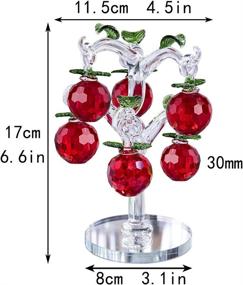 img 3 attached to 🍎 Sparkling Crystal Apple Tree: Stunning Artificial Tree with Crystal Ornaments for Home, Office, and Special Occasions in Vibrant Red