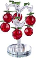 🍎 sparkling crystal apple tree: stunning artificial tree with crystal ornaments for home, office, and special occasions in vibrant red логотип