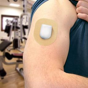 img 2 attached to Fixic 25 Pack - Best Waterproof Adhesive Patches for Omnipod - Long-Lasting Sensor Covers - Pre-Cut with Tan Back Paper