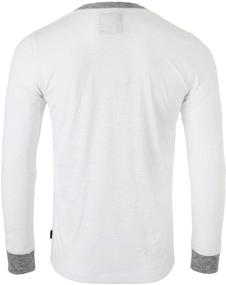 img 2 attached to 👕 Stylish ZIMEGO Sleeve Contrast Button Henley for Men - Trendy and Comfortable Clothing Option