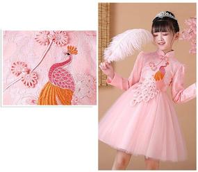 img 1 attached to 👑 Authentic Chinese Cheongsam Dresses: Exquisite Embroidery for Princess Girls' Clothing