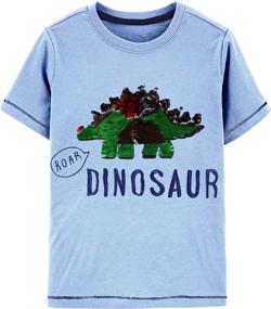 img 4 attached to Sequined Fashion Boys' Clothing - Toddler Monster Shirts