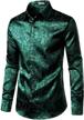 zeroyaa luxury jacquard wedding zlcl27 emerald men's shirtwear logo