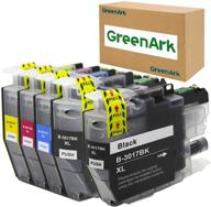 🖨️ 5-pack greenark high yield ink cartridges, compatible with brother lc3017xl lc-3017xl (bk/c/m/y), for brother mfc-j6930dw mfc-j5330dw mfc-j6530dw mfc-j6730dw printers logo