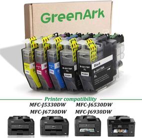 img 3 attached to 🖨️ 5-Pack GreenArk High Yield Ink Cartridges, Compatible with Brother LC3017XL LC-3017XL (BK/C/M/Y), for Brother MFC-J6930DW MFC-J5330DW MFC-J6530DW MFC-J6730DW Printers