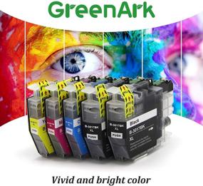 img 1 attached to 🖨️ 5-Pack GreenArk High Yield Ink Cartridges, Compatible with Brother LC3017XL LC-3017XL (BK/C/M/Y), for Brother MFC-J6930DW MFC-J5330DW MFC-J6530DW MFC-J6730DW Printers