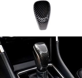 img 3 attached to Ramecar ABS Carbon Fiber Gear Shift Knob Cover Trim for Subaru Forester 2019-2021, XV Crosstrek 2018-2021, Impreza 2017-2021, Outback 2020-2021